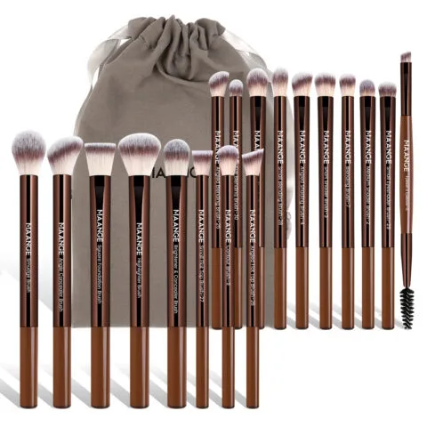 Maange 18-Piece Professional Makeup Brush Set (Pink)