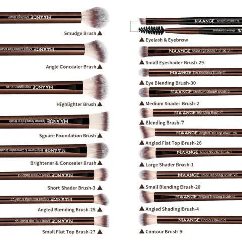 Maange 18-Piece Professional Makeup Brush Set (Pink)