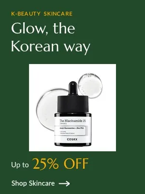K-beauty skincare, up to 25% off