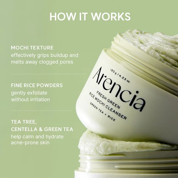 Arencia Fresh Green Rice Mochi Cleanser 120g product photo