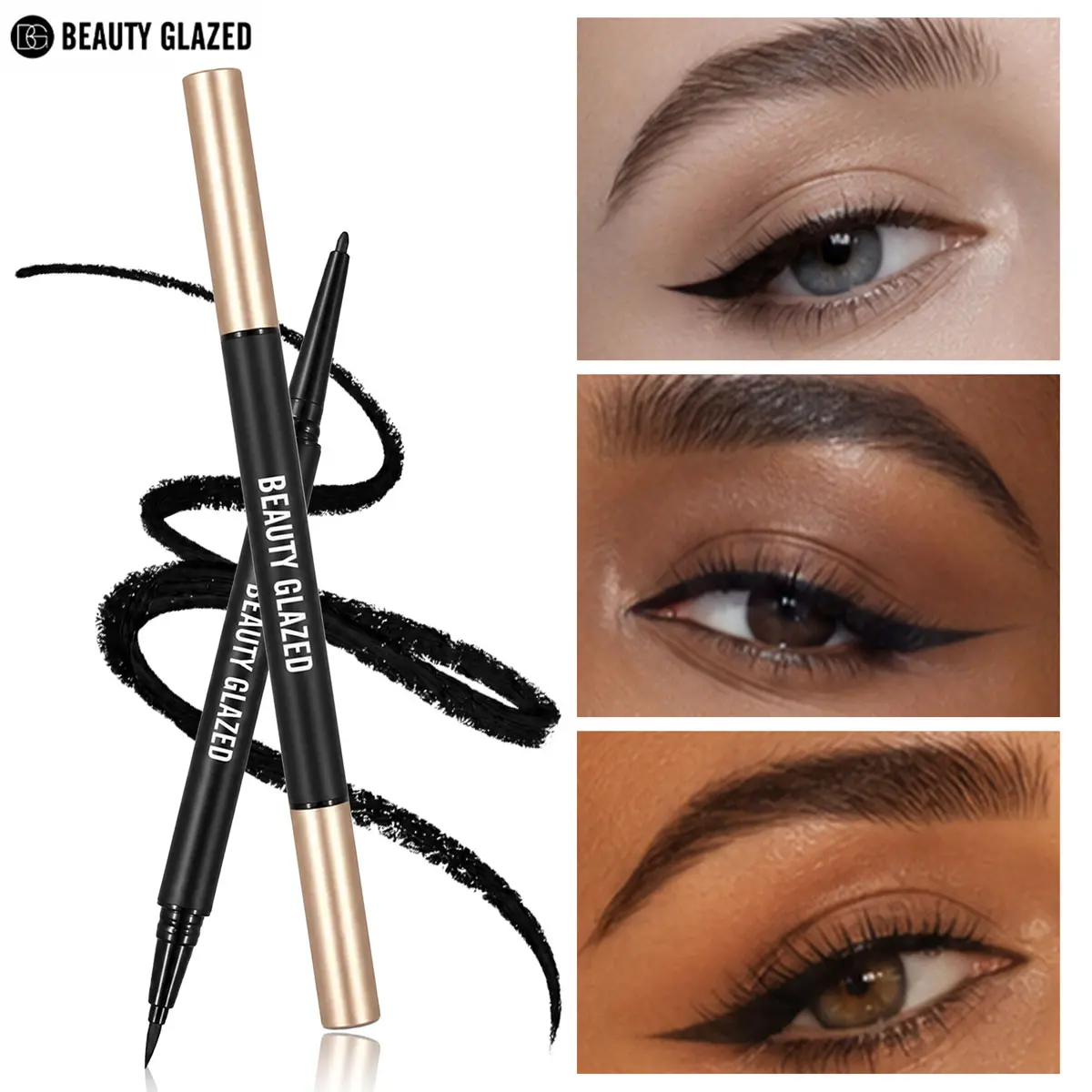Beauty Glazed Stereoscopic Gel Ink Dual-Ended Eyeliner product photo