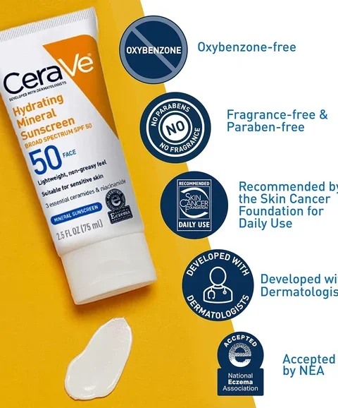 CeraVe Invisible Hydrating Sunscreen SPF 50+ 75ml product photo