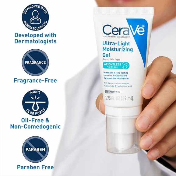 CeraVe Ultra-Light Moisturizing Gel 52ml product photo
