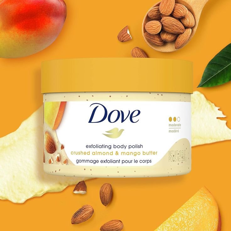 Dove Exfoliating Body Polish Crushed Almond & Mango Butter 298g product photo