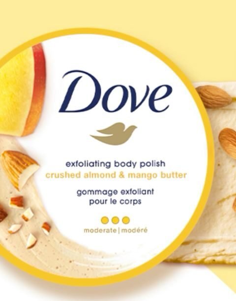 Dove Exfoliating Body Polish Crushed Almond & Mango Butter 298g product photo