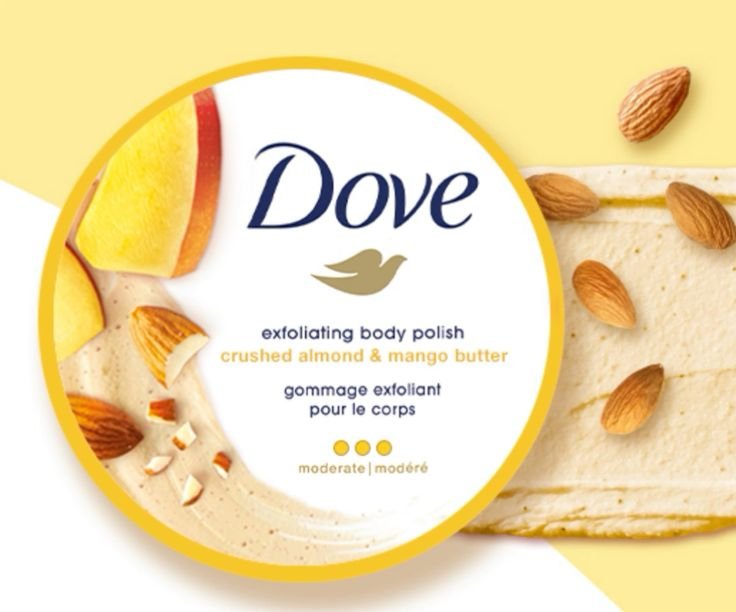 Dove Exfoliating Body Polish Crushed Almond & Mango Butter 298g product photo