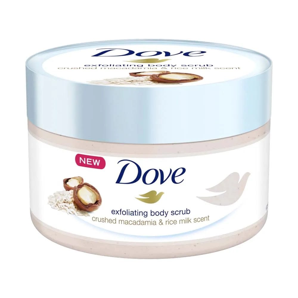 Dove Exfoliating Body Scrub Crushed Macadamia & Rice Milk 225ml product photo