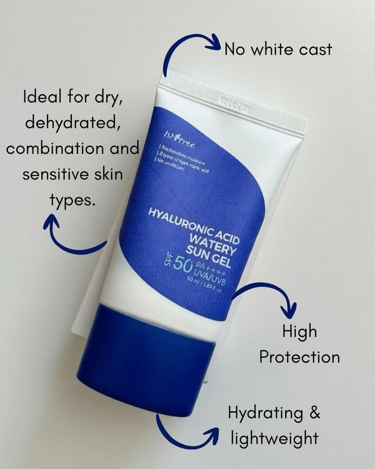 Isntree Hyaluronic Acid Watery Sun Gel SPF50+ PA++++ 50ml product photo