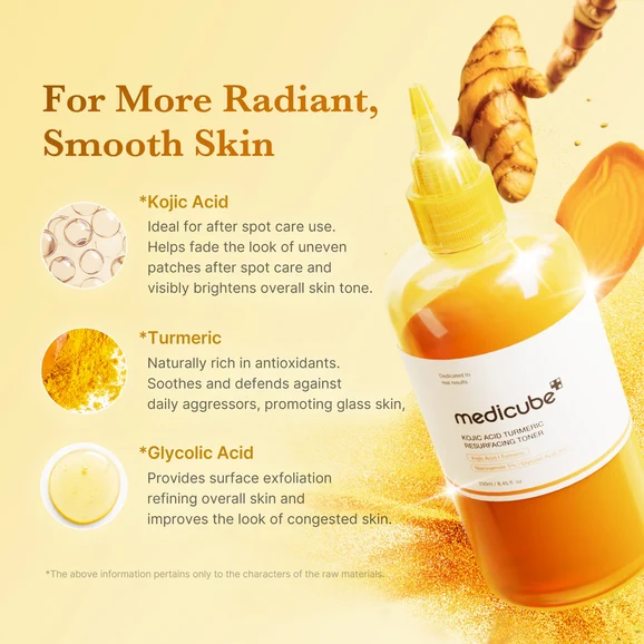 Medicube Kojic Acid Turmeric Resurfacing Toner 250ml product photo