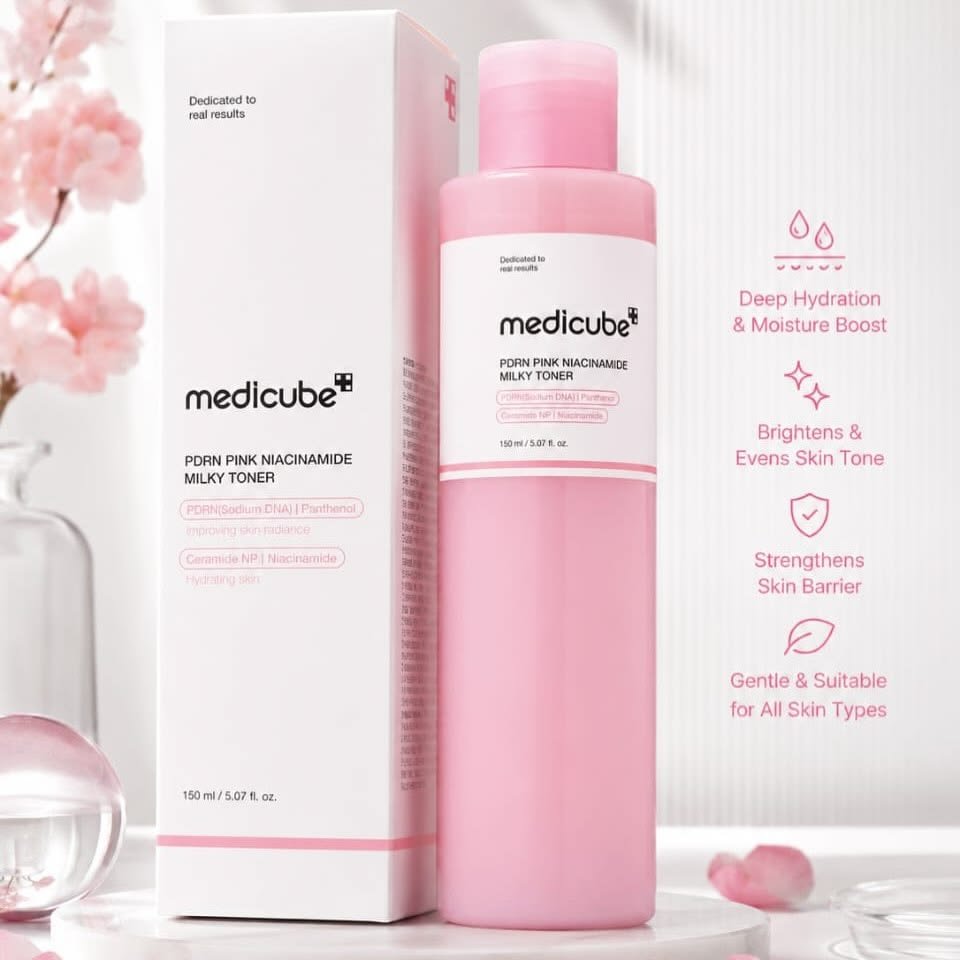 Medicube PDRN Pink Niacinamide Milky Toner 150ml product photo