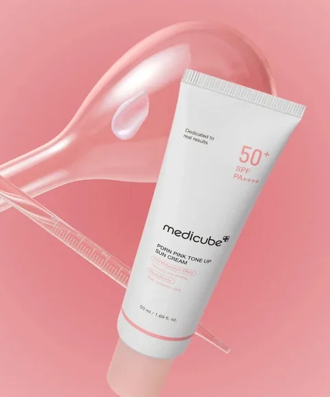 Medicube PDRN Pink Tone Up Sun Cream SPF50+ PA++++ 50ml product photo