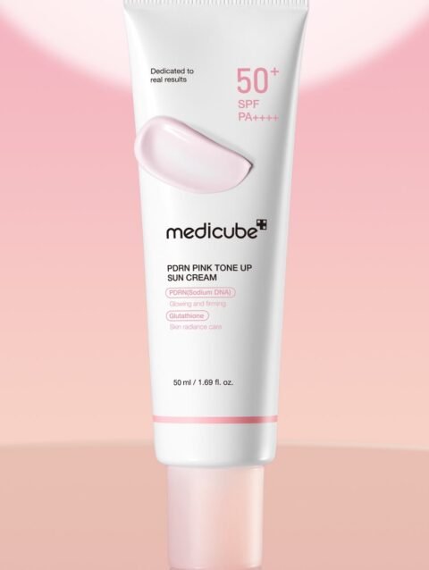 Medicube PDRN Pink Tone Up Sun Cream SPF50+ PA++++ 50ml product photo