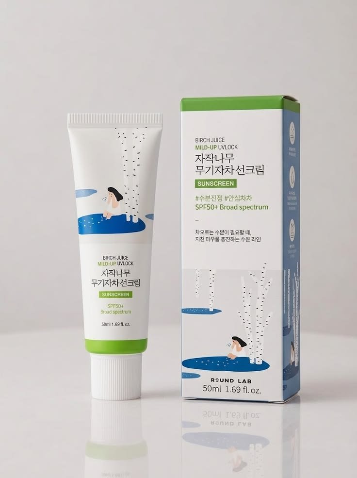 Round Lab Birch Juice Mild-Up Sunscreen SPF50+ PA++++ 50ml product photo