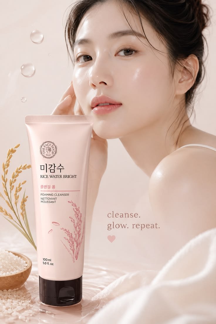 The Face Shop Rice Water Bright Foaming Cleanser product photo